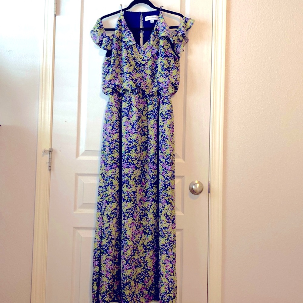 Emma & Michele Maxi Floral Polyester Dress
